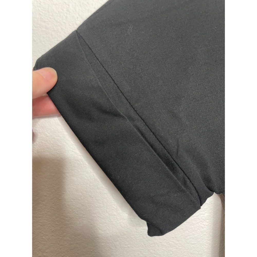 Zenana Smooth Talker Tie-Waist Dress Black Short Sleeve Pockets Stretchy - Picture 10 of 16